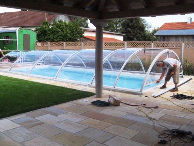 Pool Garten mit Abdeckung